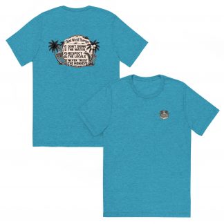 Travel Rules vintage tropical travel t-shirt by Third World Therapy