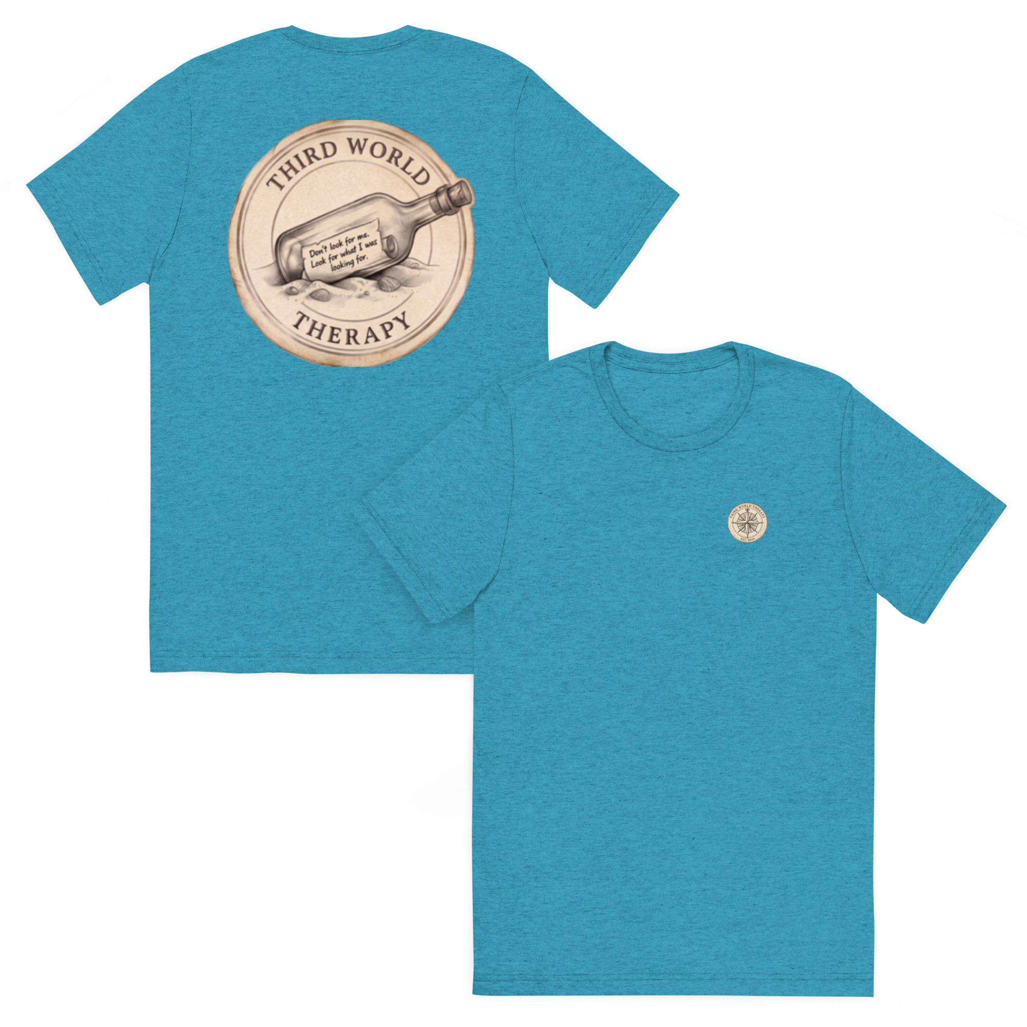 The Message vintage tropical travel t-shirt by Third World Therapy