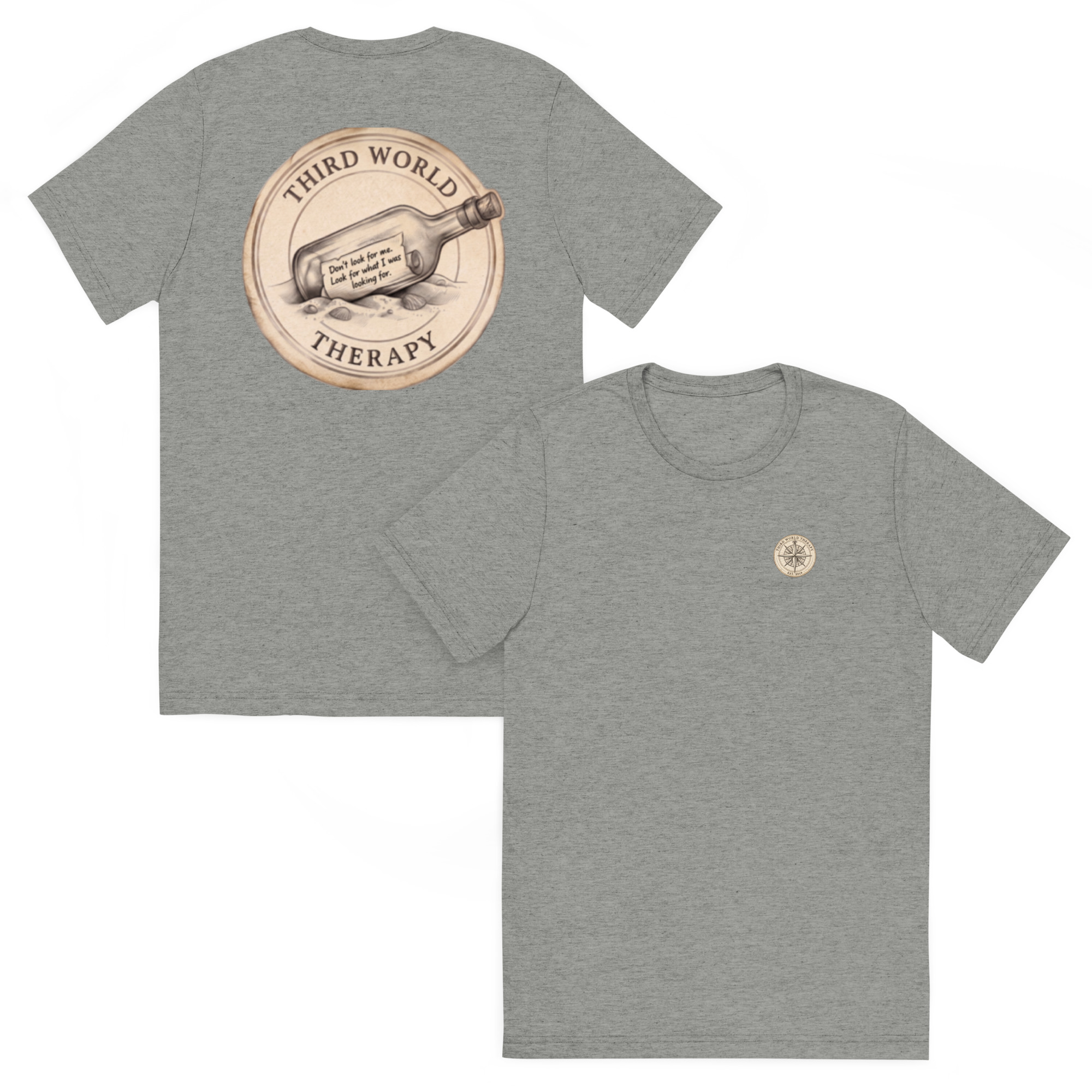 The Message vintage tropical travel t-shirt by Third World Therapy