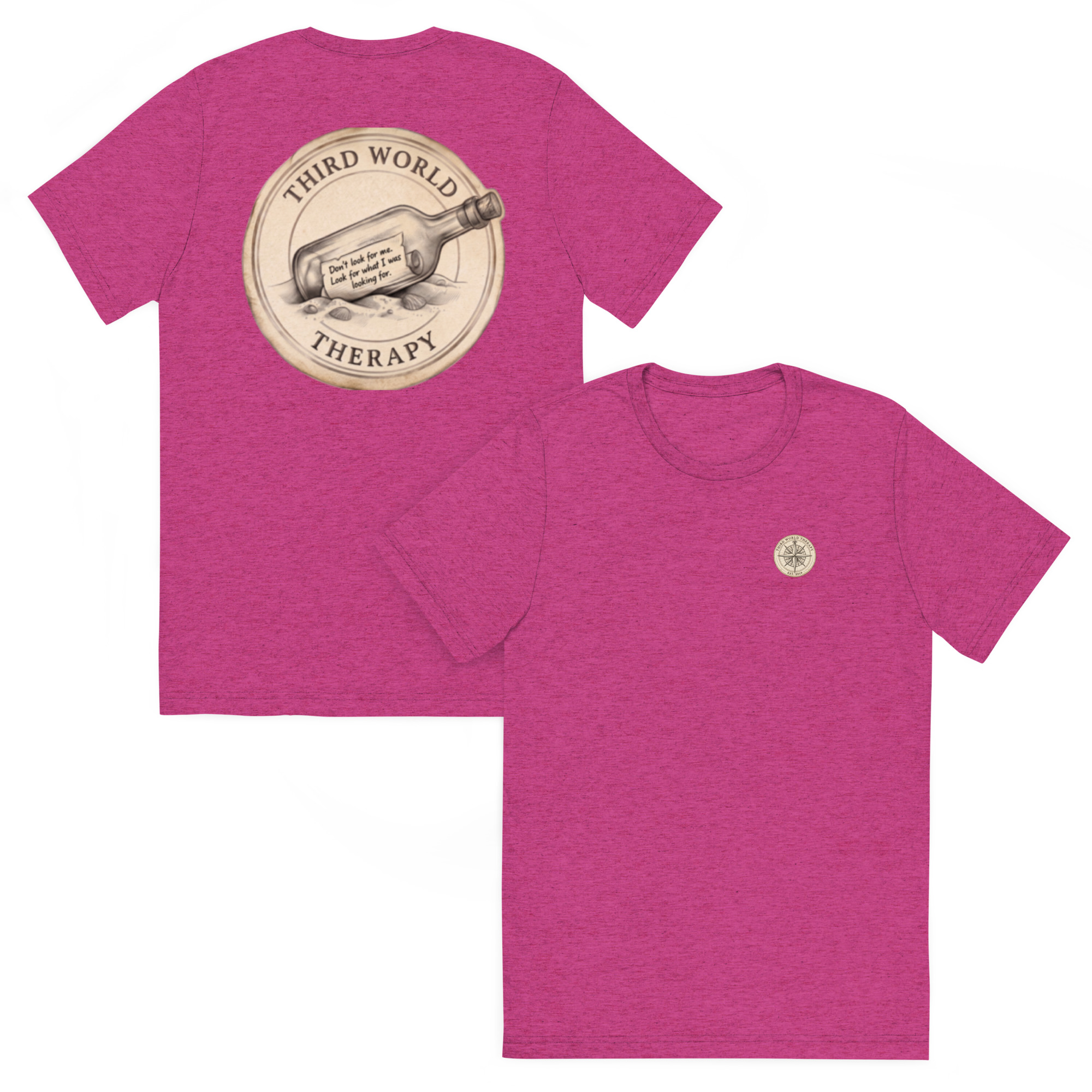 The Message vintage tropical travel t-shirt by Third World Therapy