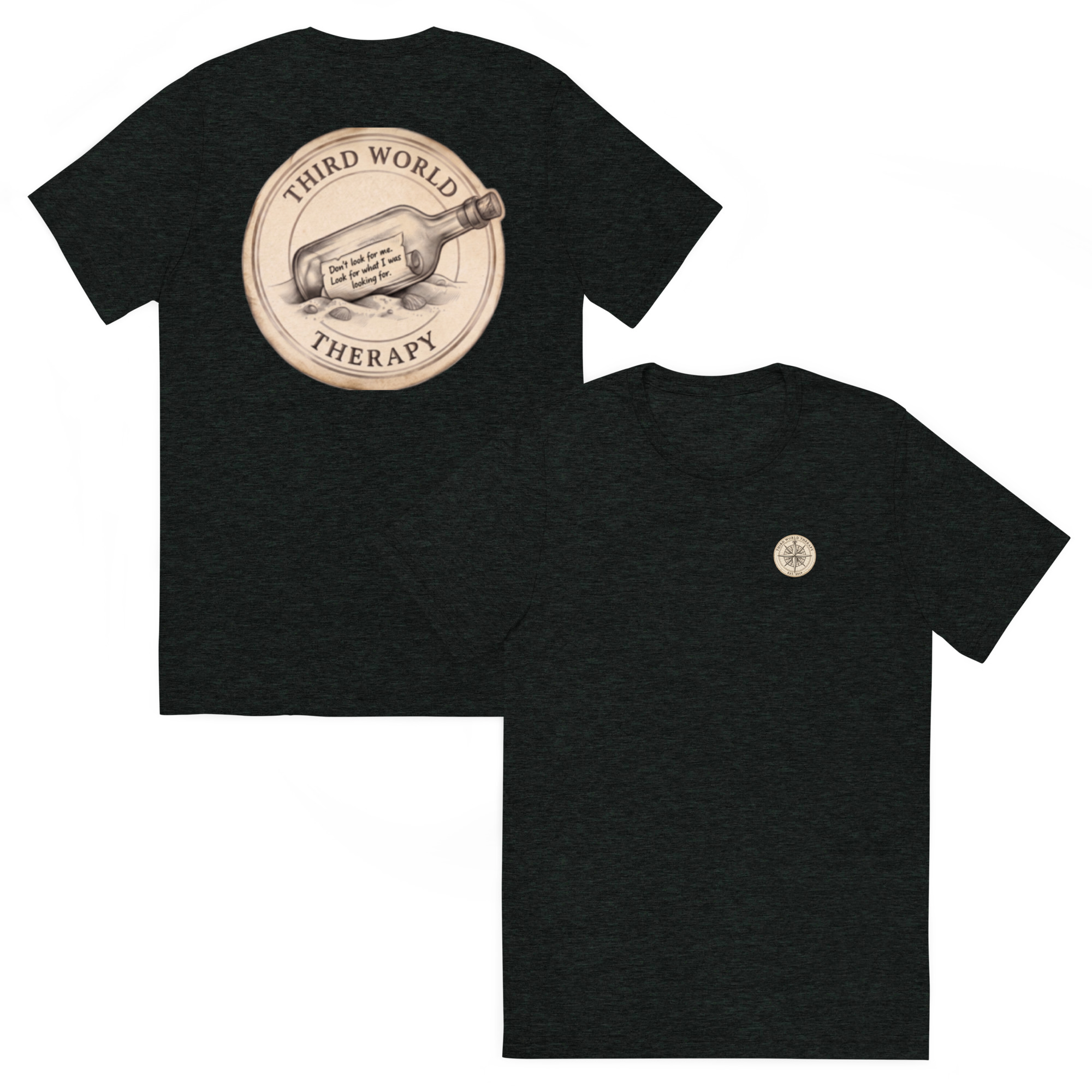 The Message vintage tropical travel t-shirt by Third World Therapy