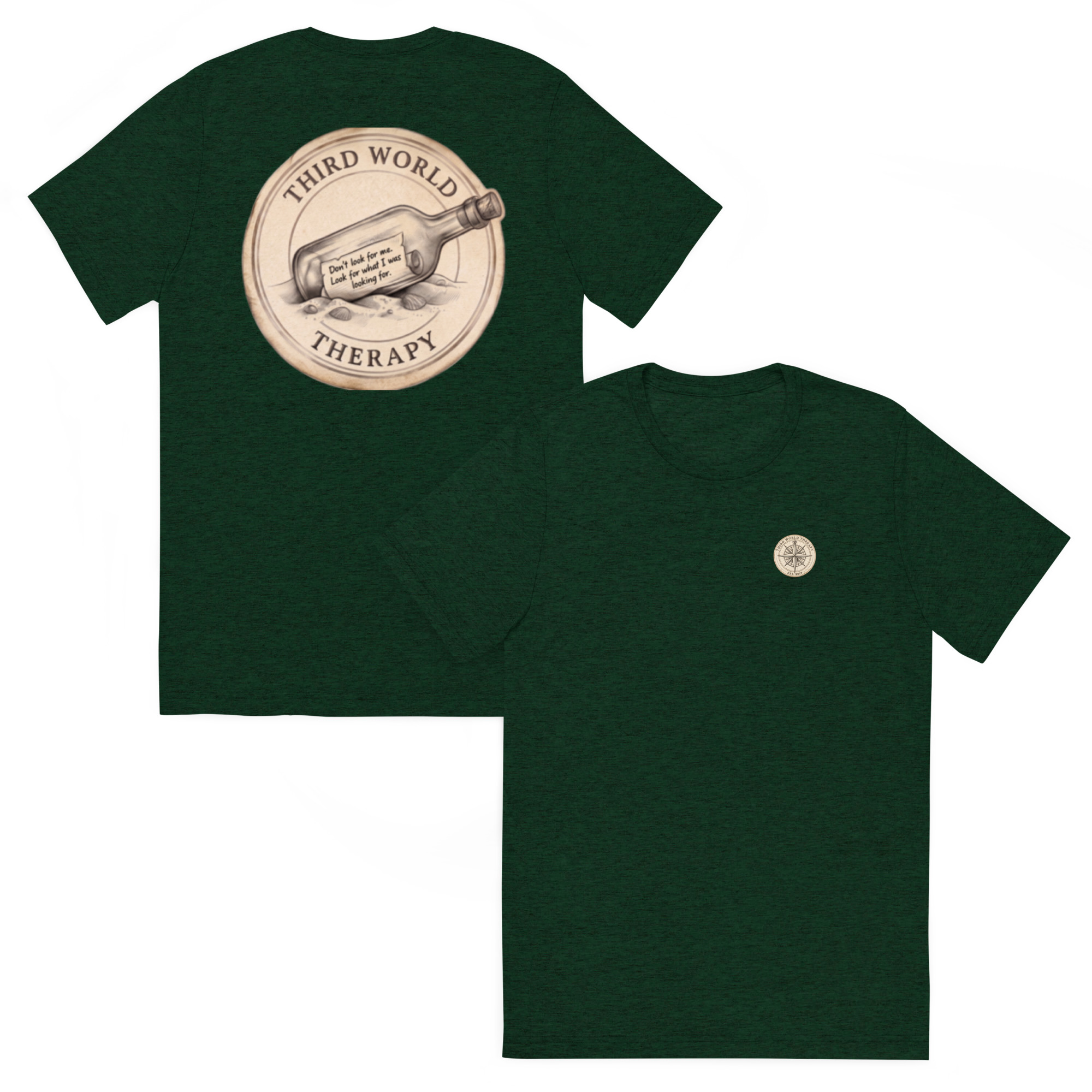 The Message vintage tropical travel t-shirt by Third World Therapy
