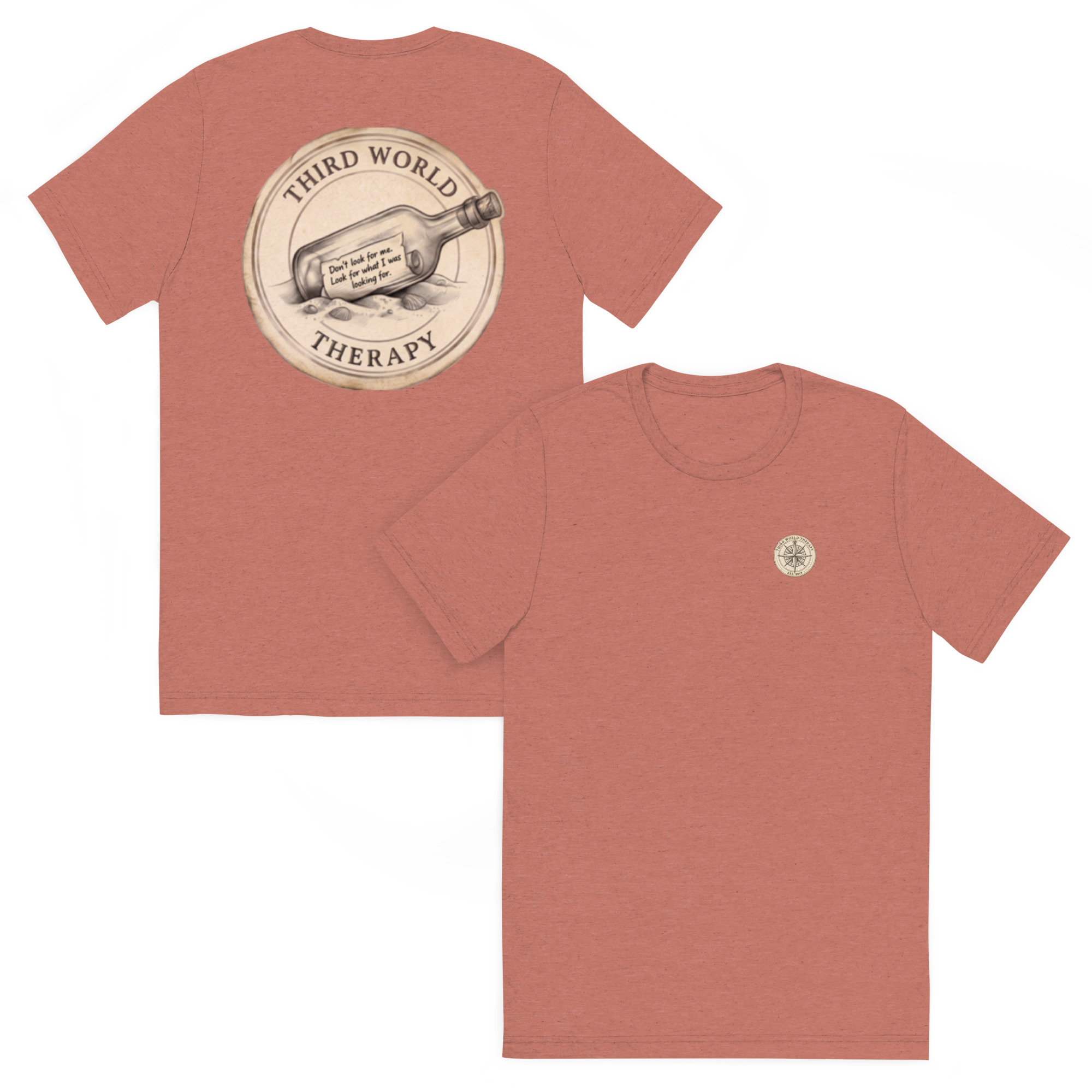 The Message vintage tropical travel t-shirt by Third World Therapy