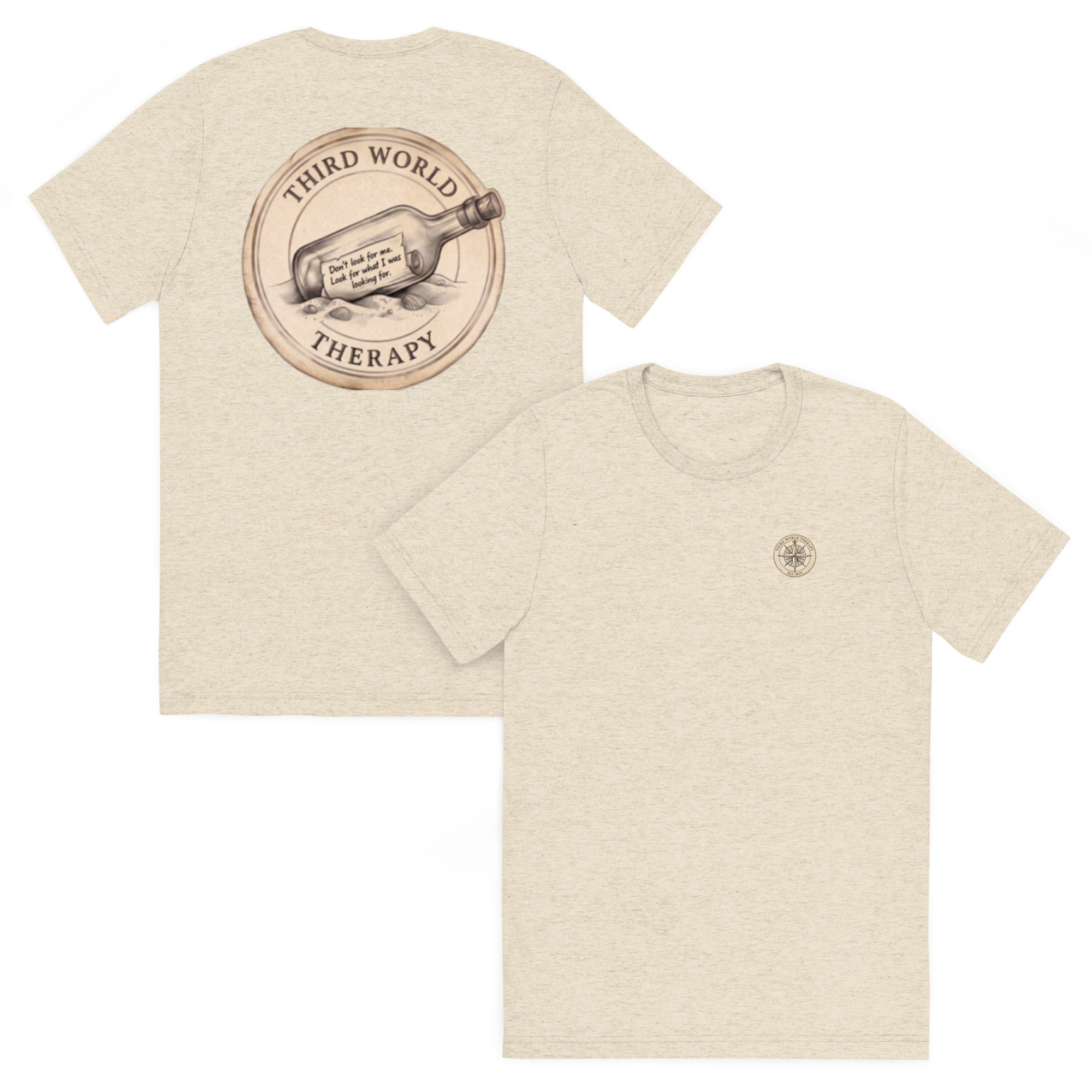 The Message vintage tropical travel t-shirt by Third World Therapy