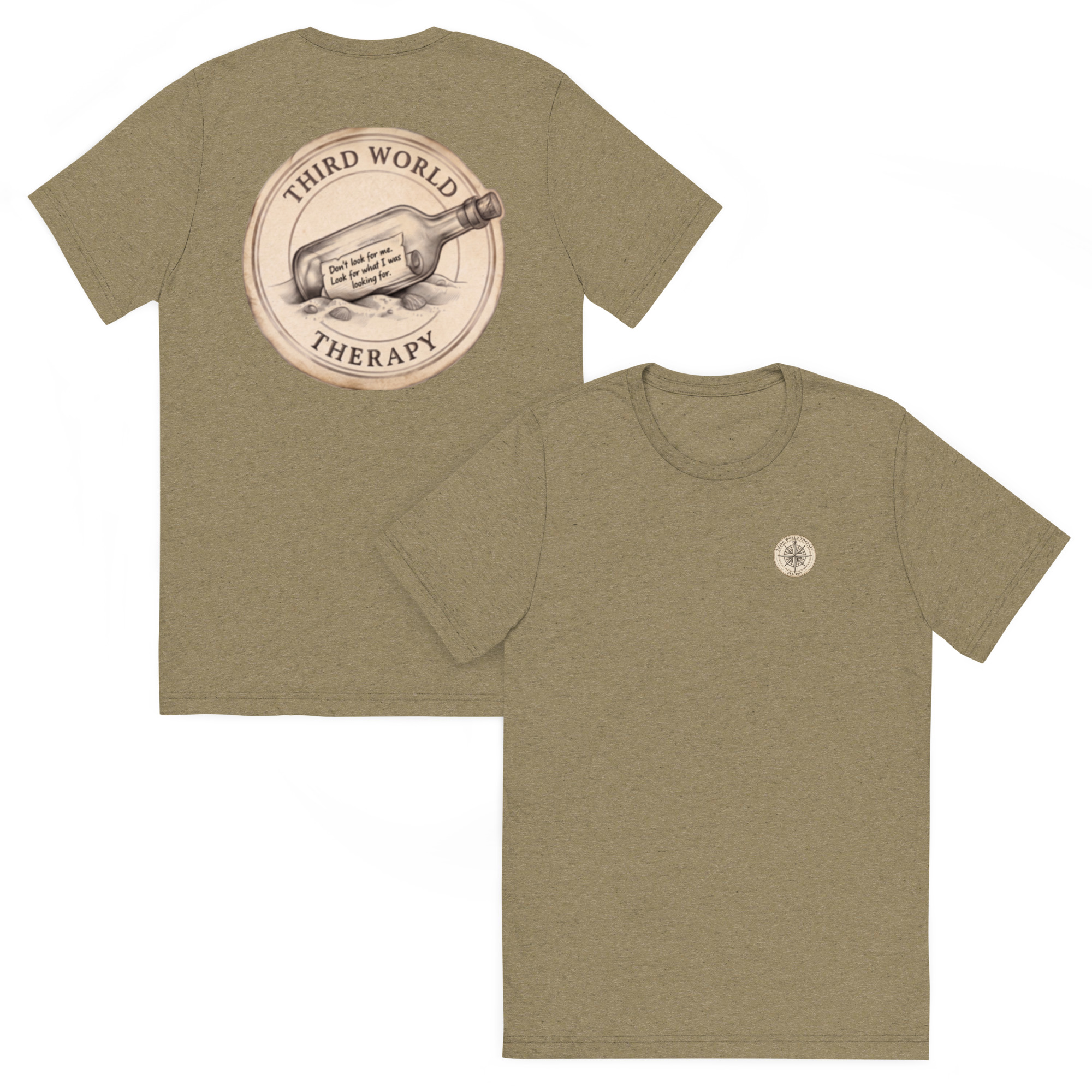 The Message vintage tropical travel t-shirt by Third World Therapy