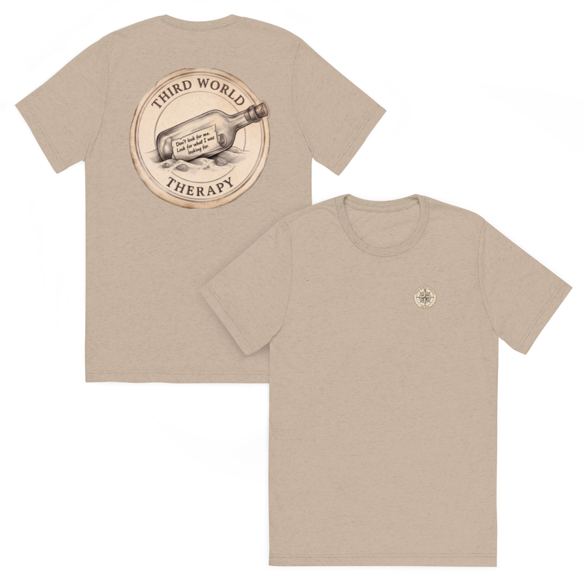 The Message vintage tropical travel t-shirt by Third World Therapy