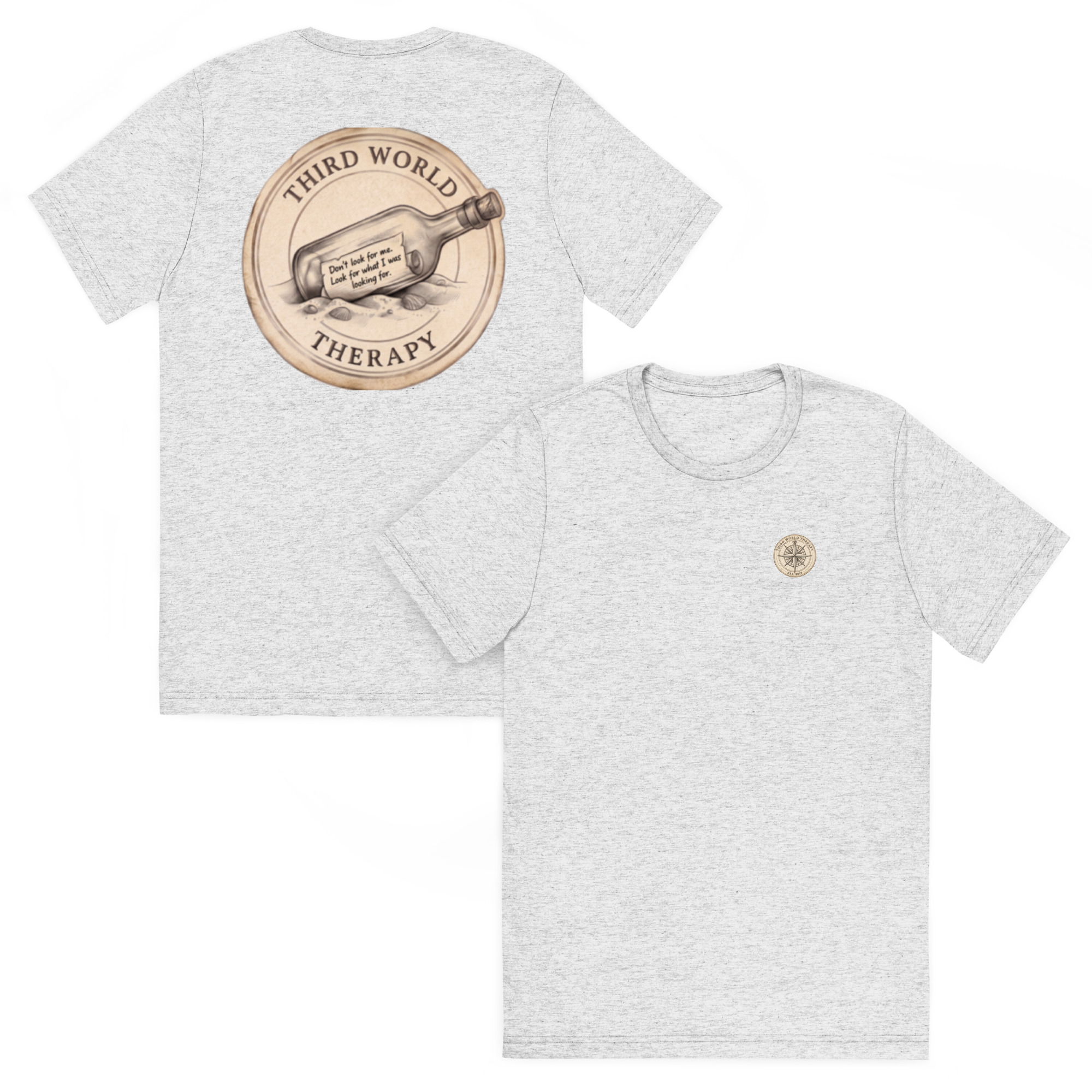 The Message vintage tropical travel t-shirt by Third World Therapy